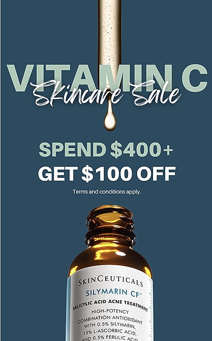 Vitamin C skincare sale promotion with discount.