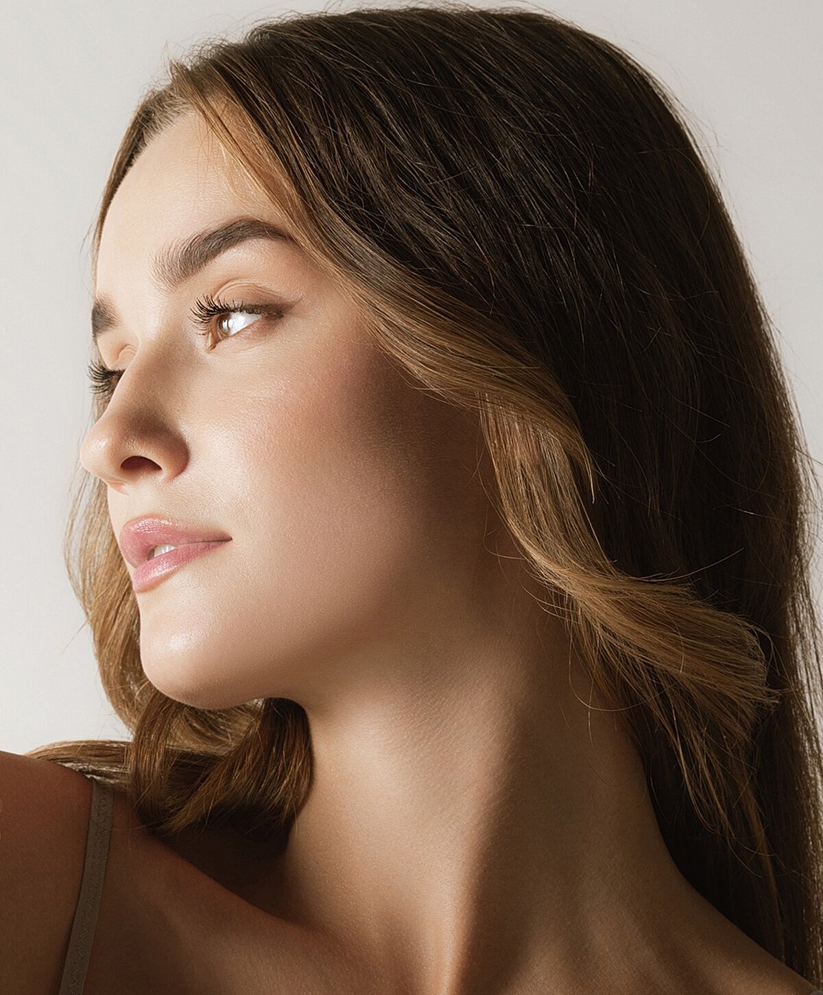 Profile of a woman with soft features.