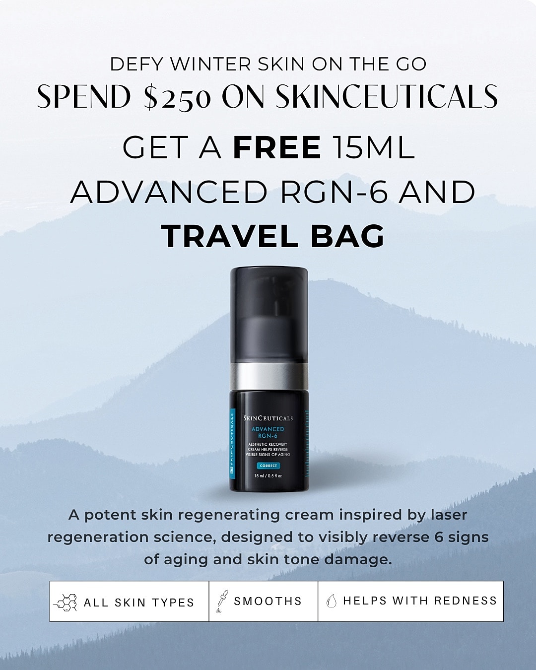 Promotional SkinCeuticals offer for winter skin care.